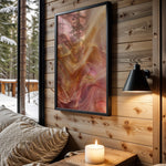 Pink Rose Gold Glitter Silk - Wall View
