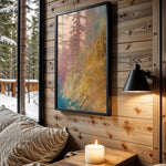 Pink Yellow Teal Gold Patina - Wall View