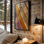 Pink Gold Diagonal Bands - Wall View
