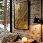 Pure Gold Silk Folds - Wall View