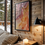Coral Pink Gold Marble Drift - Wall View