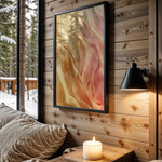 Mustard Pink Gold Silk Sunrise - Wall View