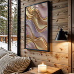 Pink Gold Champagne Silk Folds - Wall View