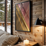 Pink Gold Diagonal Bands II - Wall View