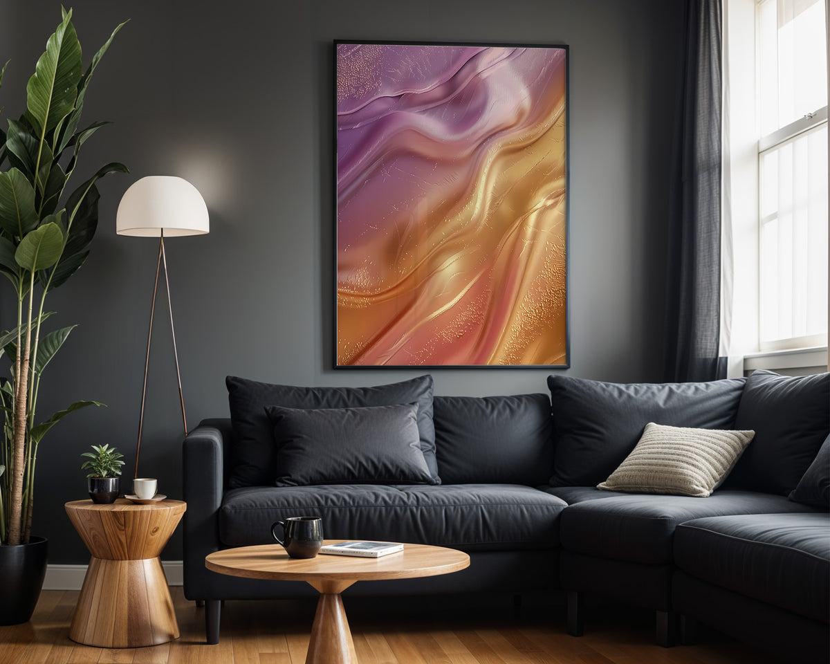 Purple Sunset Gold Silk - Alt Wall View