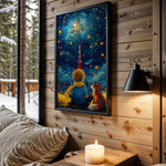 Little Prince Eiffel Night - Wall View