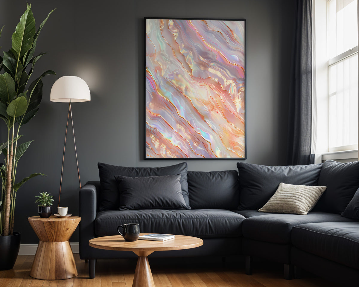 Pearl Pink Gold Iridescent - Alt Wall View