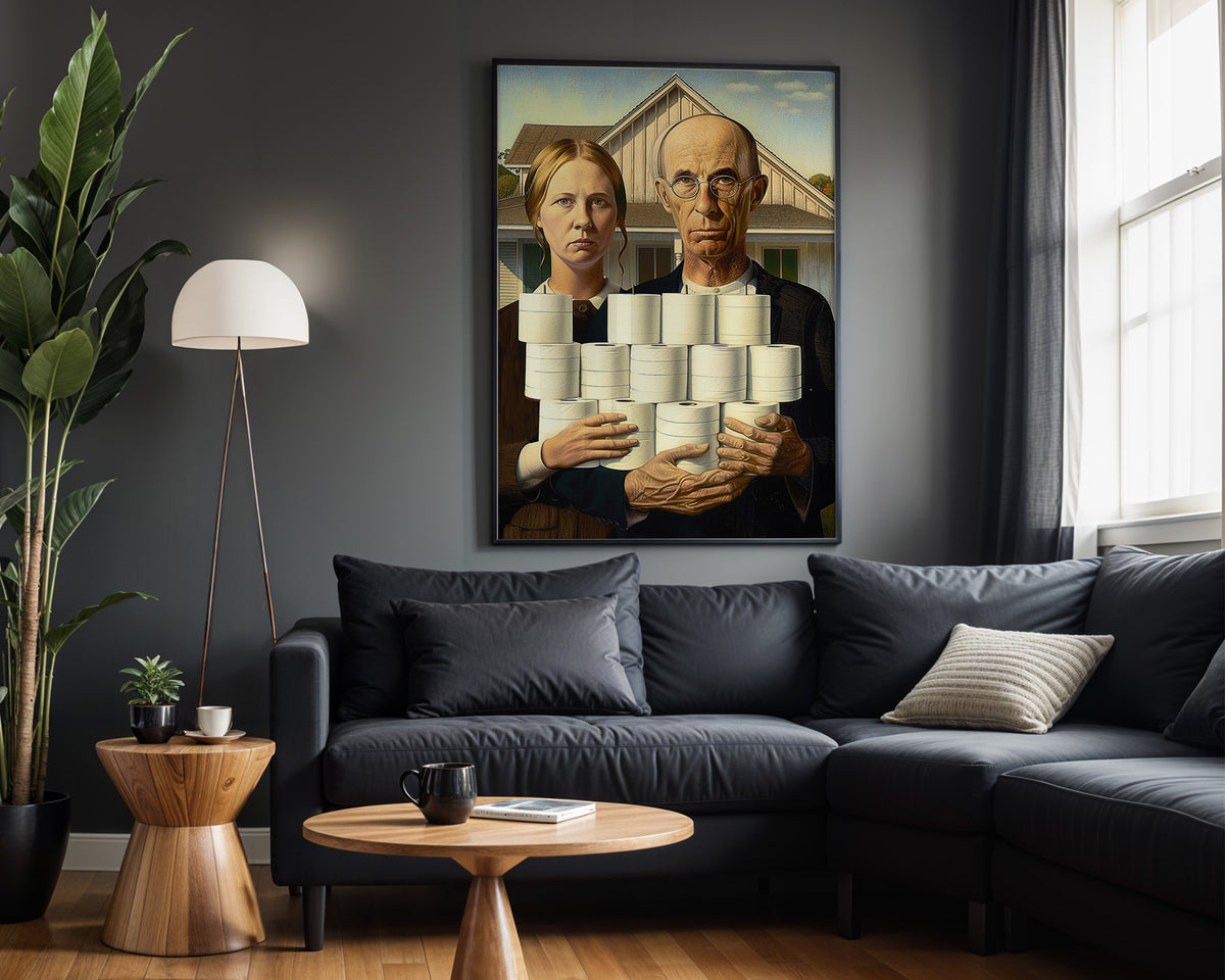 American Gothic Toilet Paper - Alt Wall View