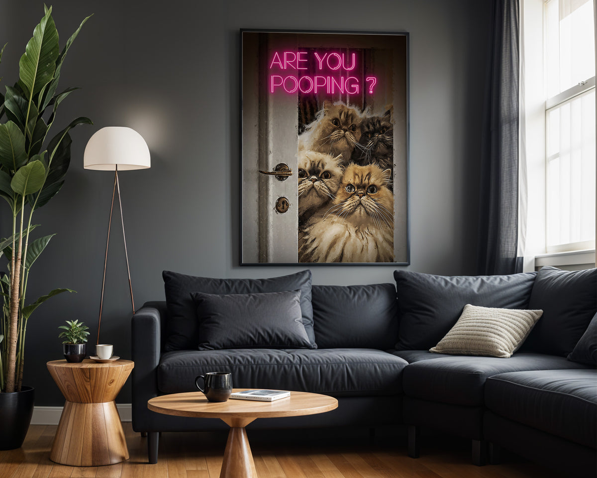 Cats Are You Pooping - Alt Wall View