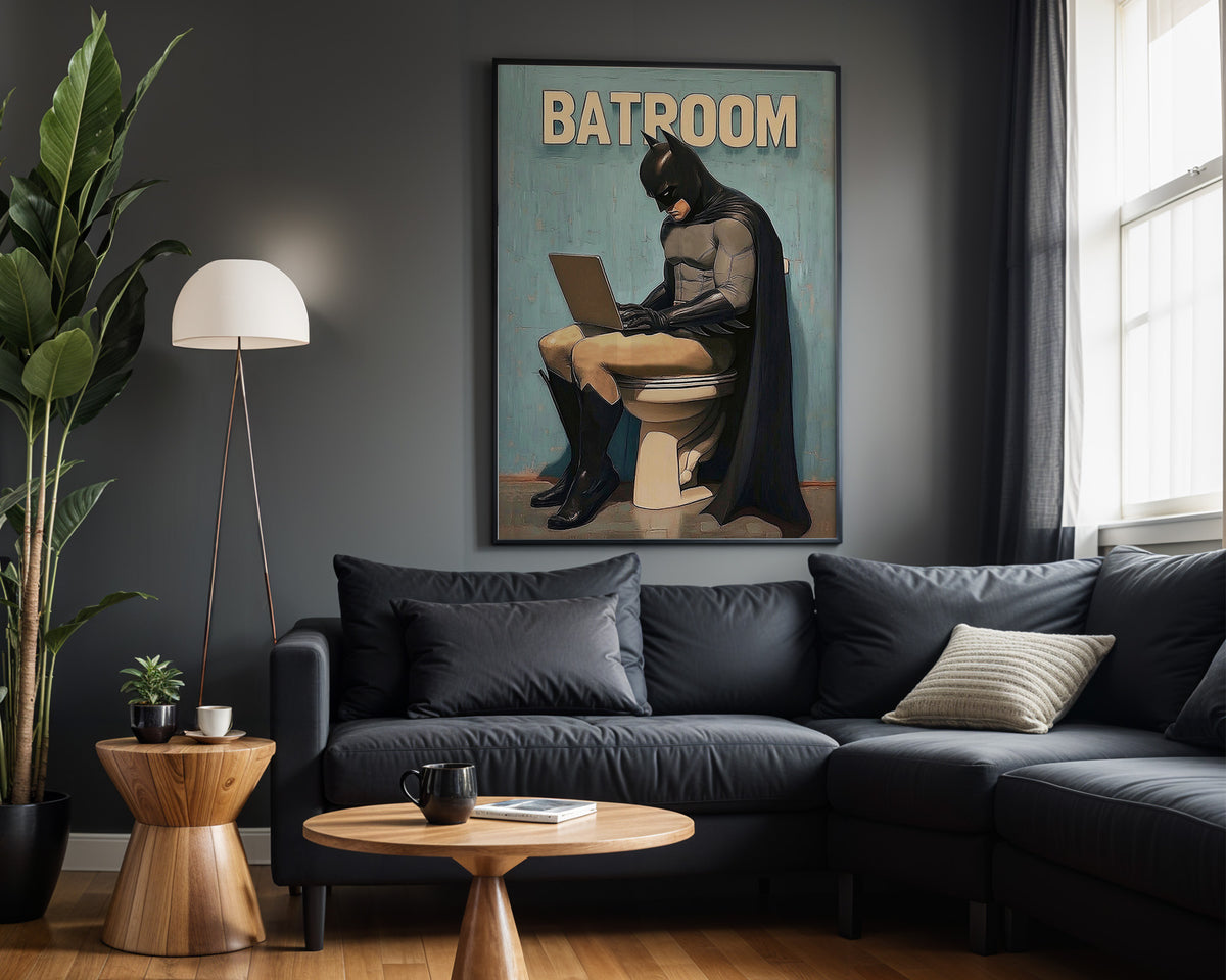 Batman Batroom Throne - Alt Wall View
