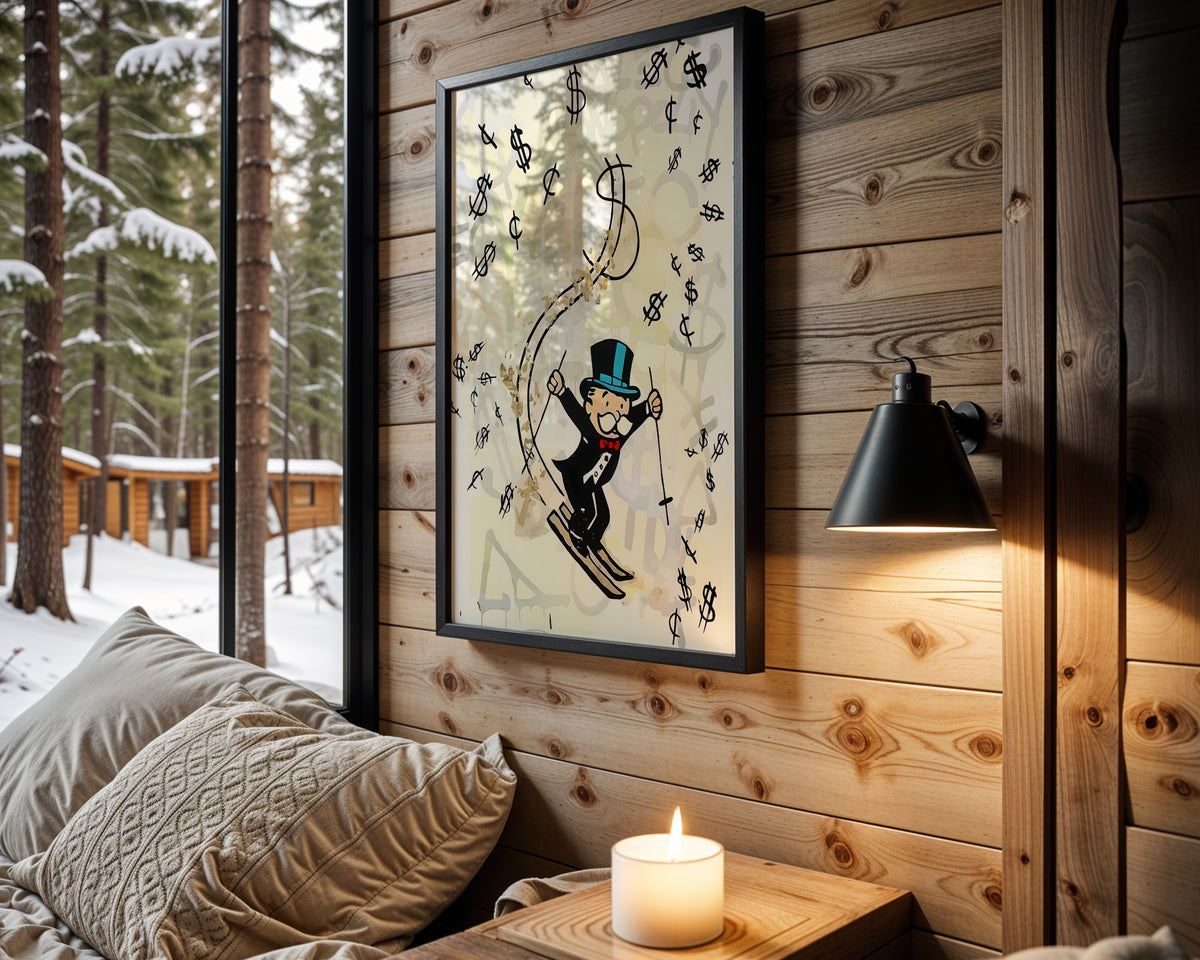 Monopoly Ski Money - Wall View