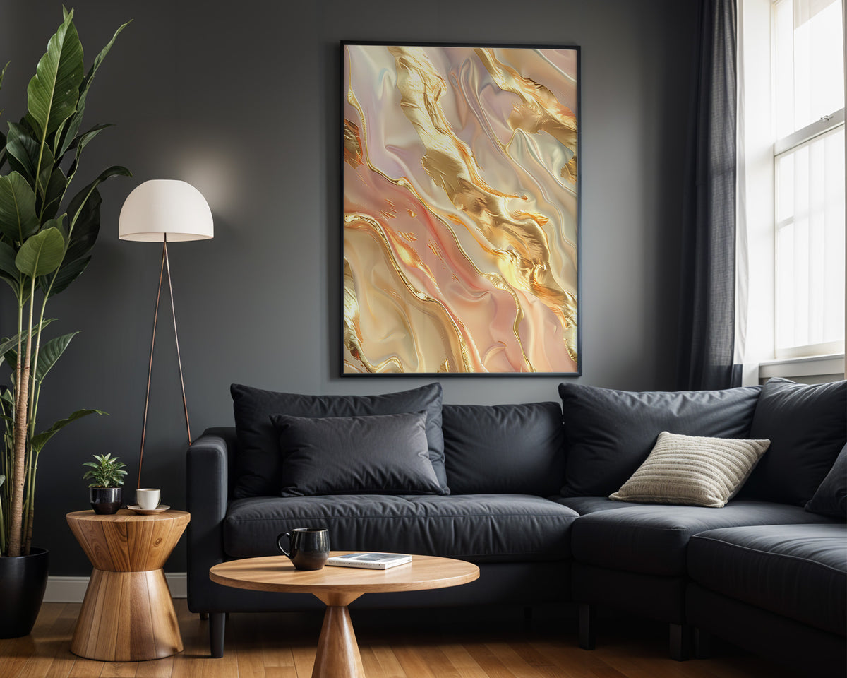 Apricot Pink Gold Lava - Alt Wall View