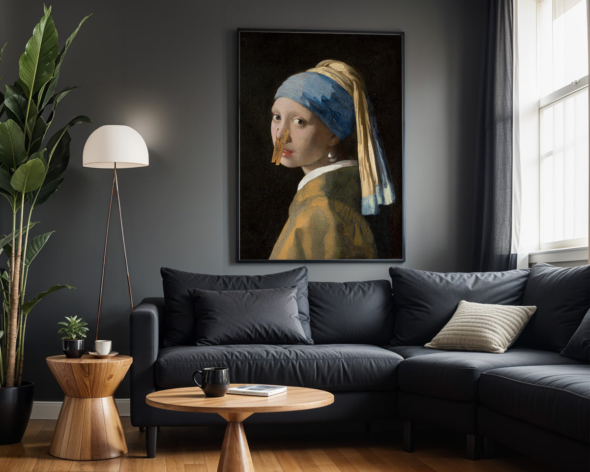 Pearl Earring Powder Room - Alt Wall View