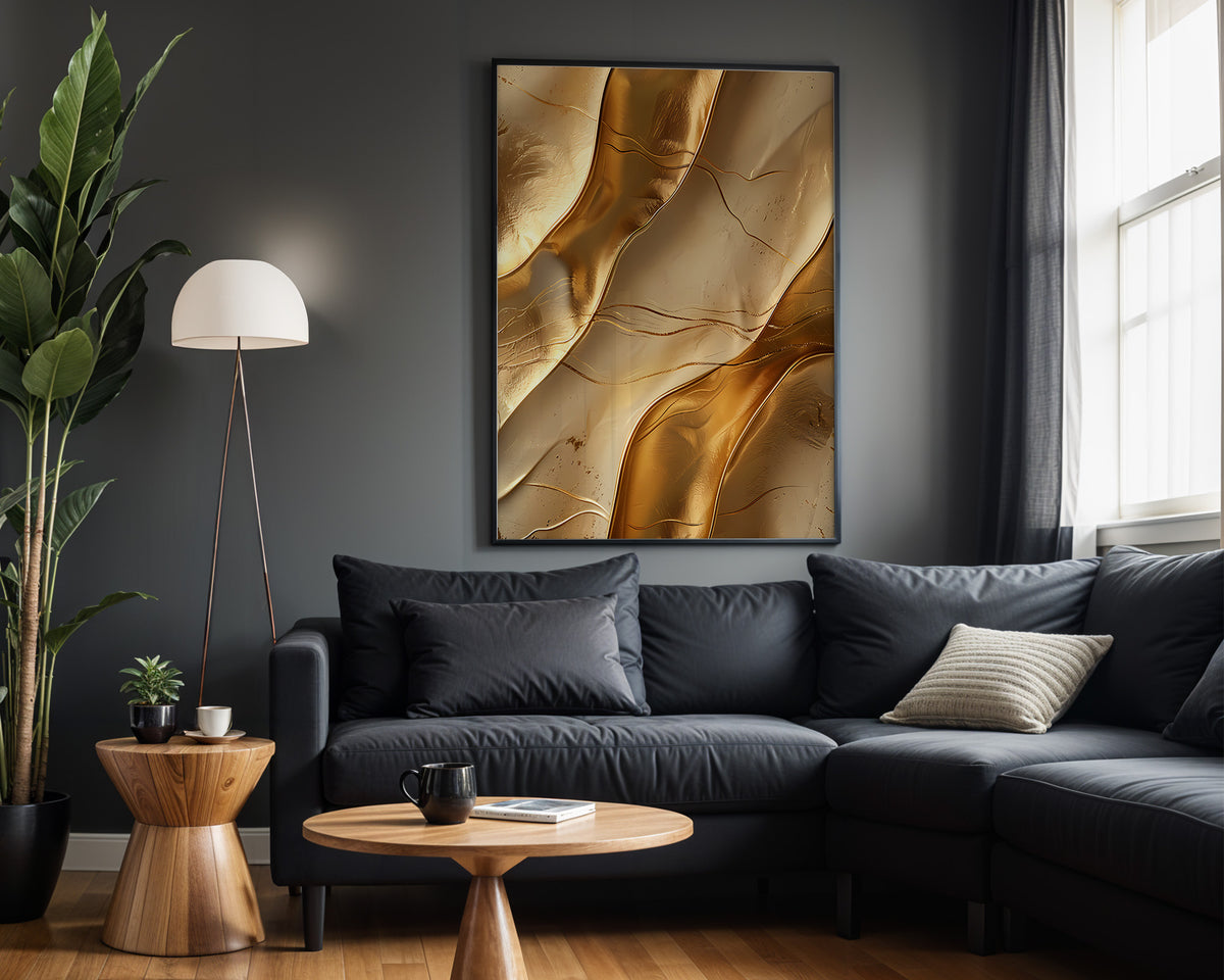 Pure Gold Crinkle - Alt Wall View