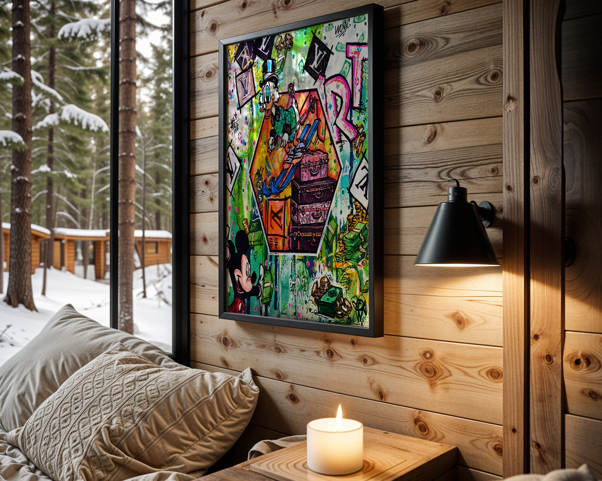 Mickey Art Coffin - Wall View