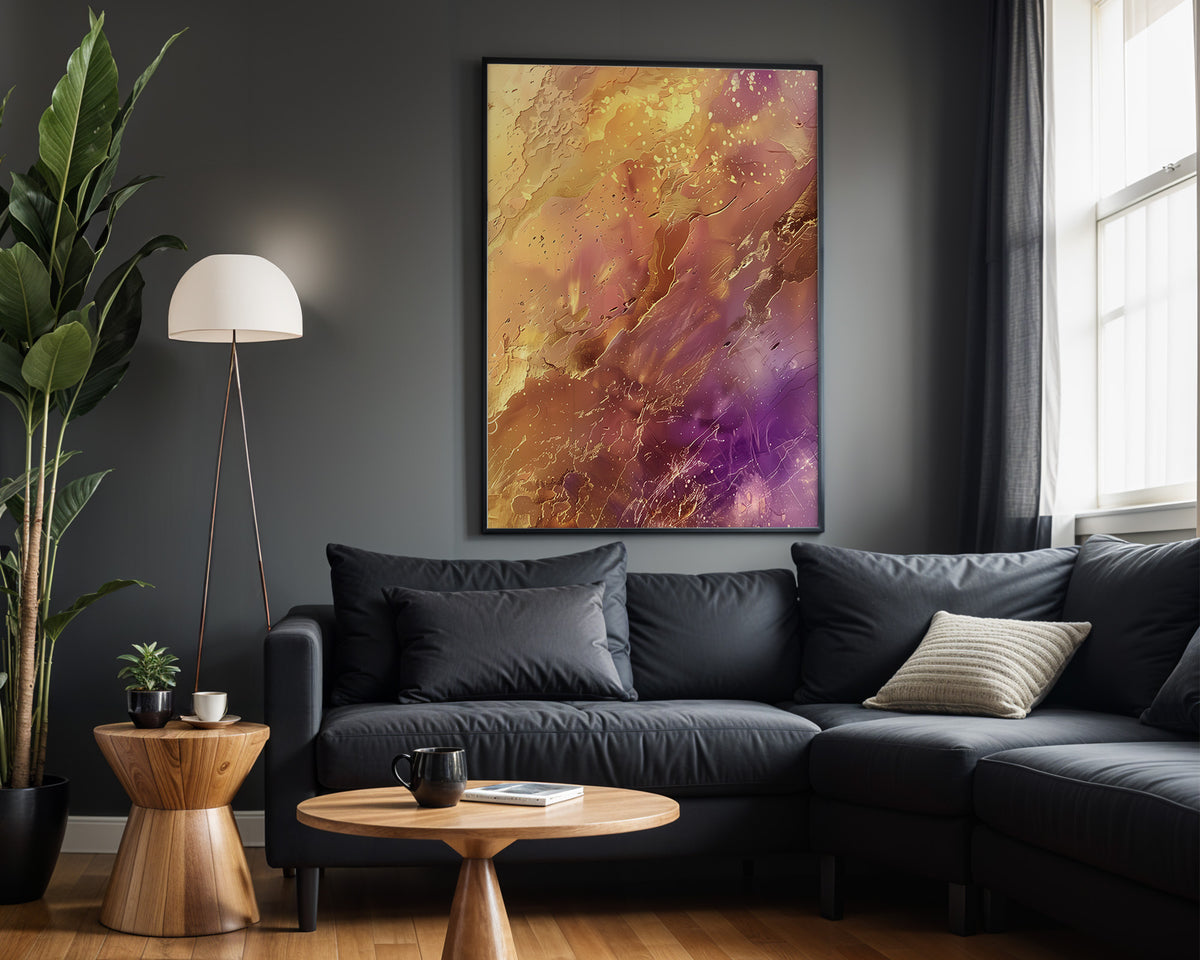 Sunset Purple Gold Haze - Alt Wall View