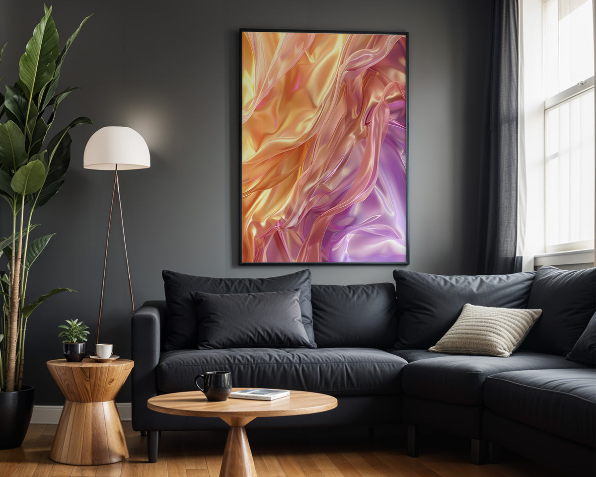Pink Purple Gold Silk - Alt Wall View