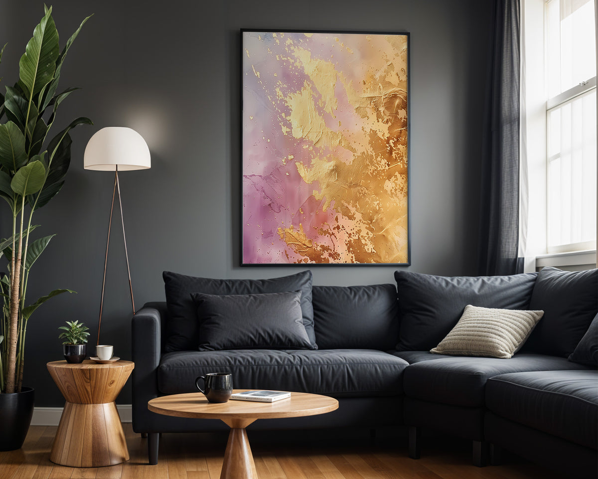 Pink Yellow Gold Sponge - Alt Wall View