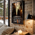 A Thousand-Mile Journey motivational wall art – main room view