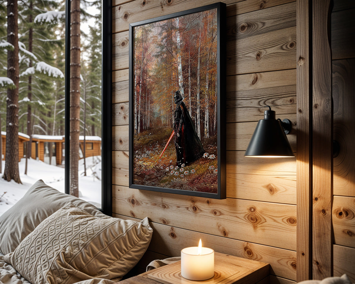 Autumn Enforcer wall art in cabin interior