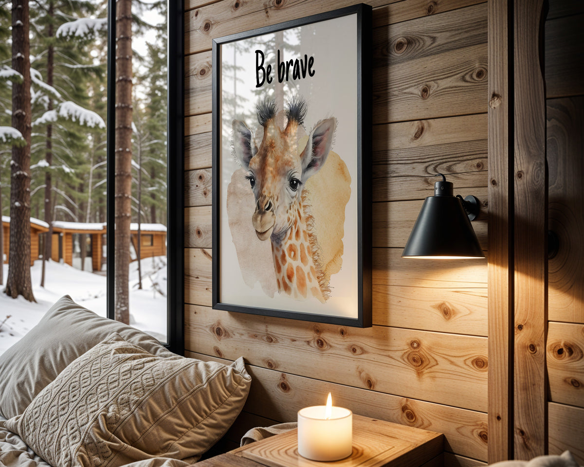 Be Brave Little One kids nursery wall art – main room view