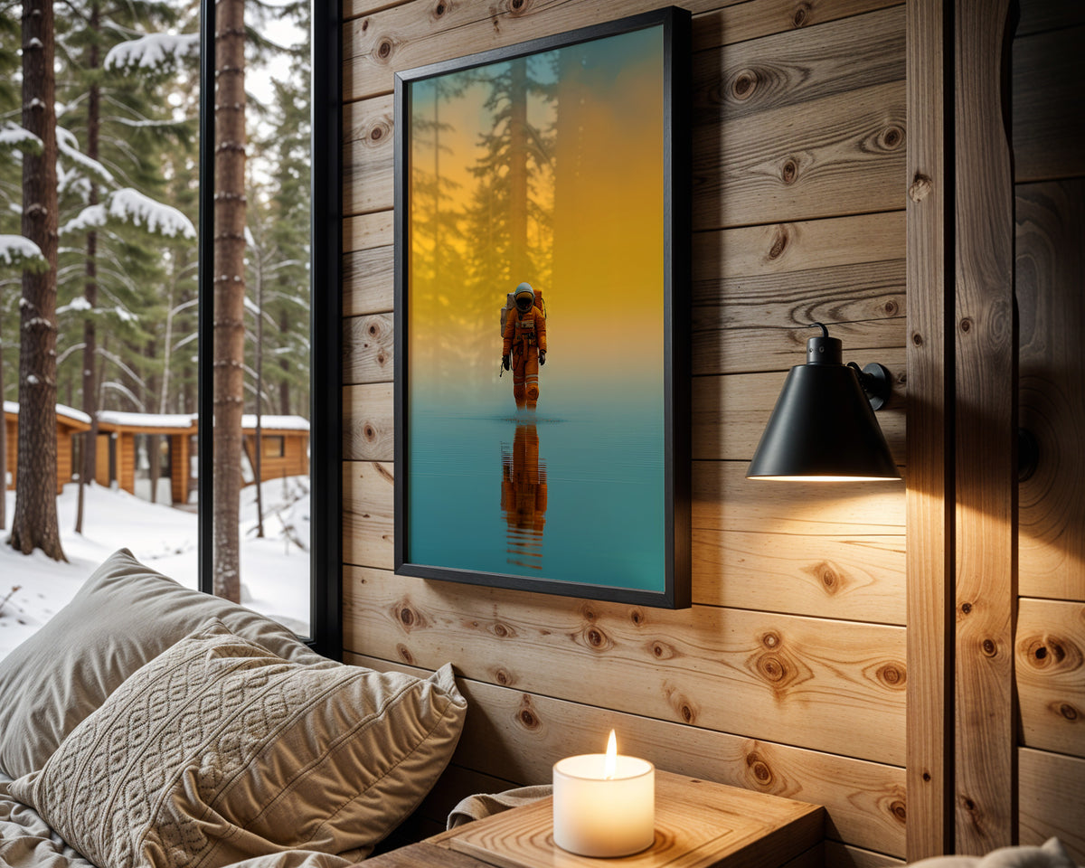 Beyond the Horizon motivational wall art – main room view