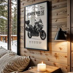 Kawasaki Versys 1100 SE Grand Tourer motorcycle wall art in a black frame