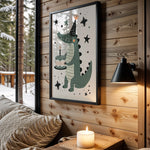 Birthday Crocodile kids nursery wall art – main room view