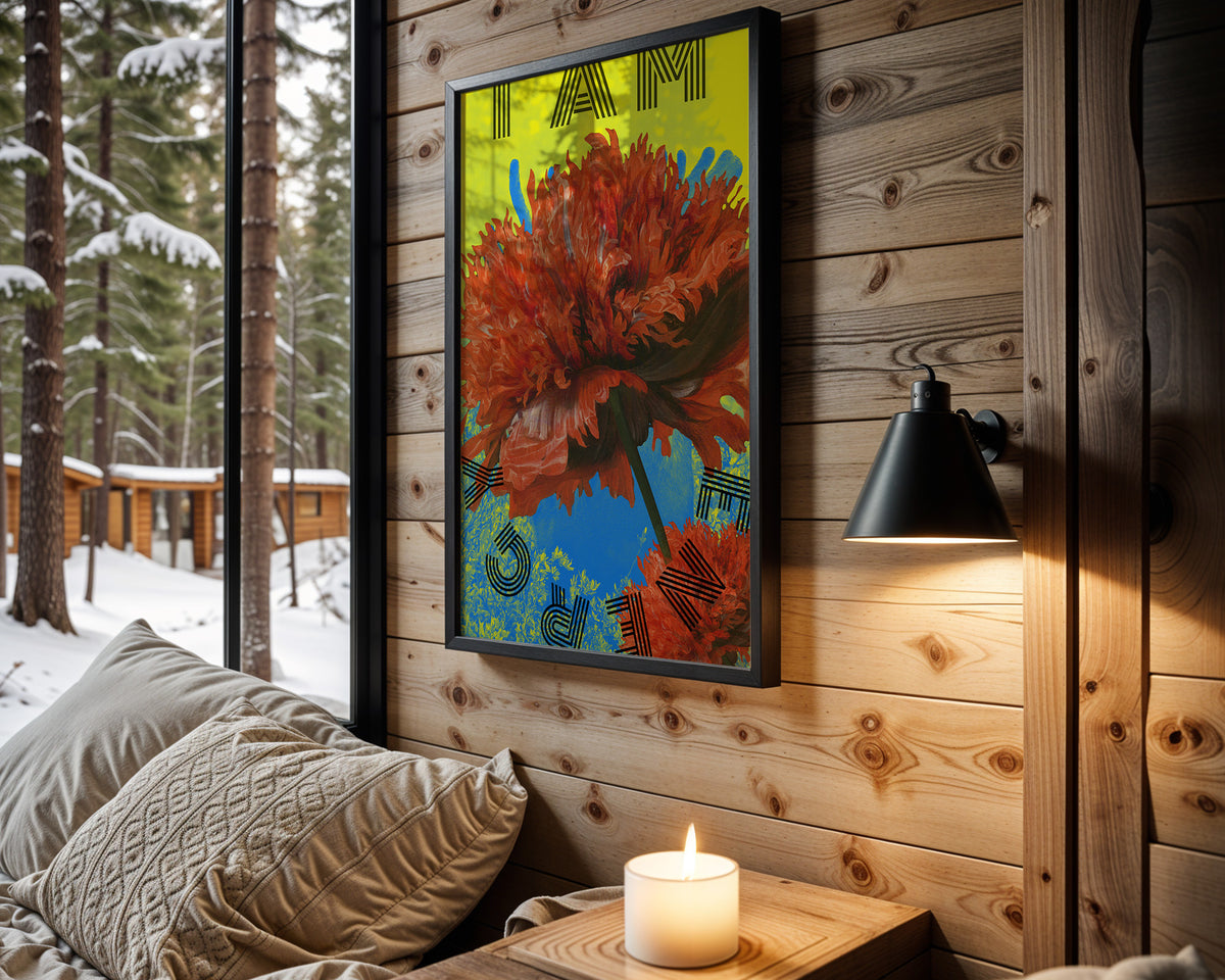 Bloom Through It motivational wall art – main room view