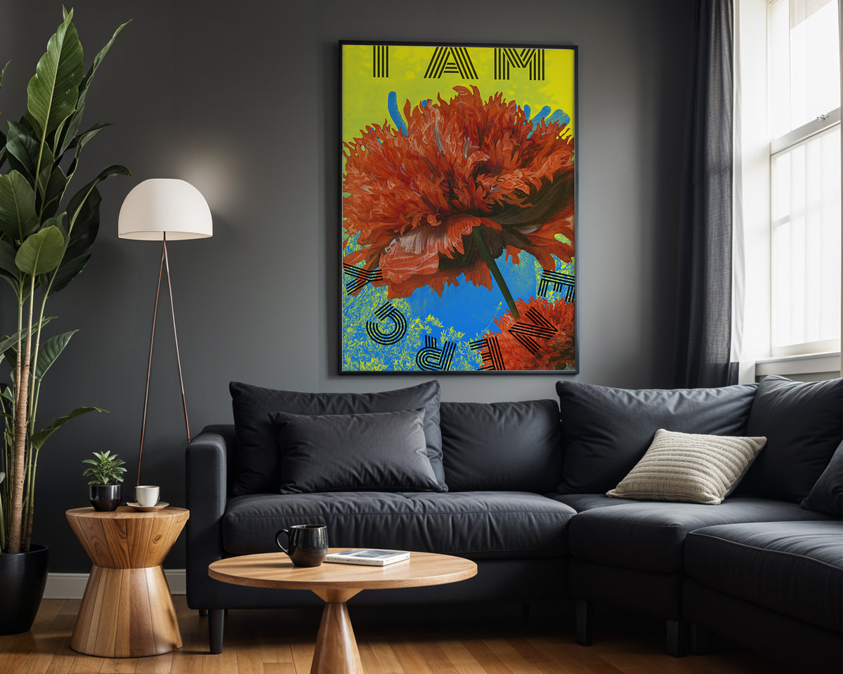 Bloom Through It motivational wall art – alternate room view
