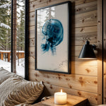 Blue Fortune wall art in cabin interior