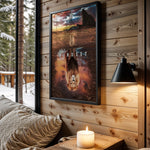 Built by Mindset motivational wall art – main room view