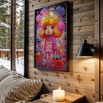 Candy Skull Portal psychedelic wall art – cabin room view
