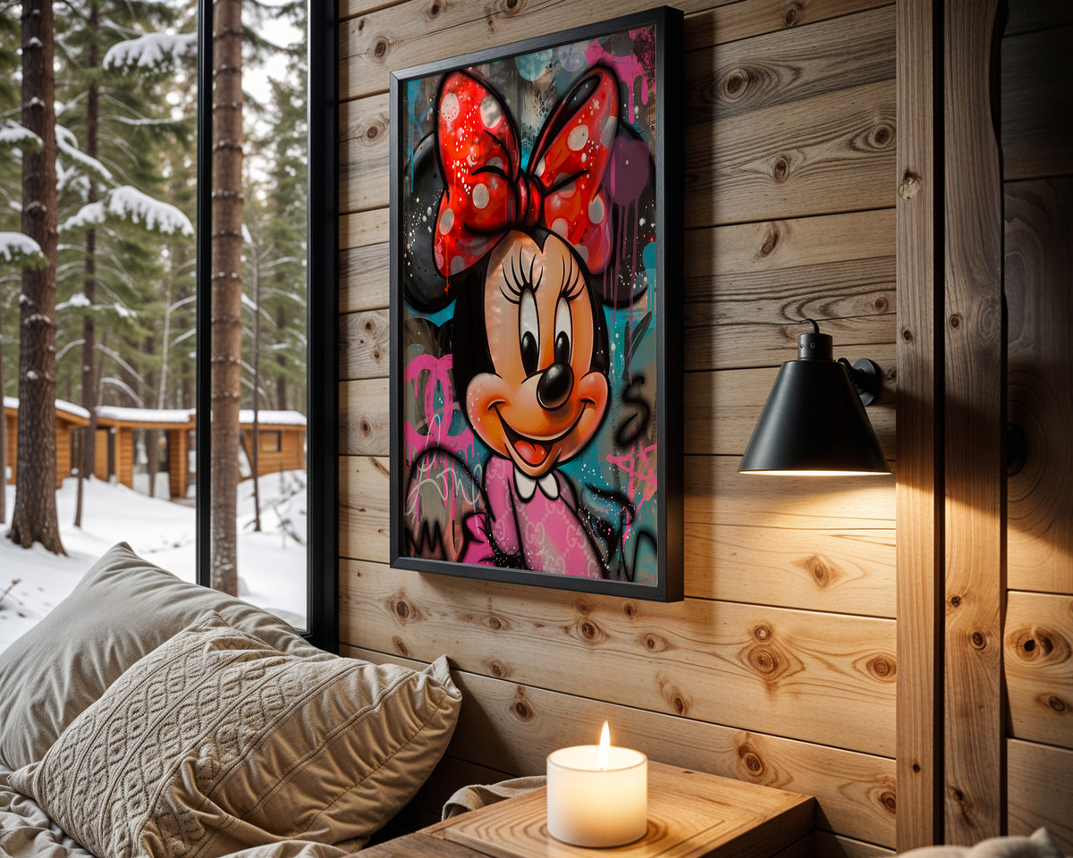 Minnie Graffiti Glow wall art – main view