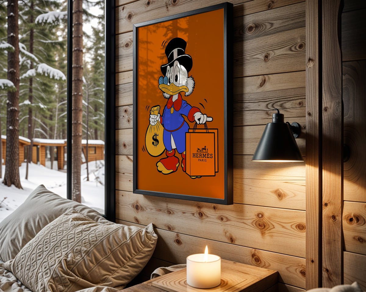 Scrooge Hermès Run wall art – main view