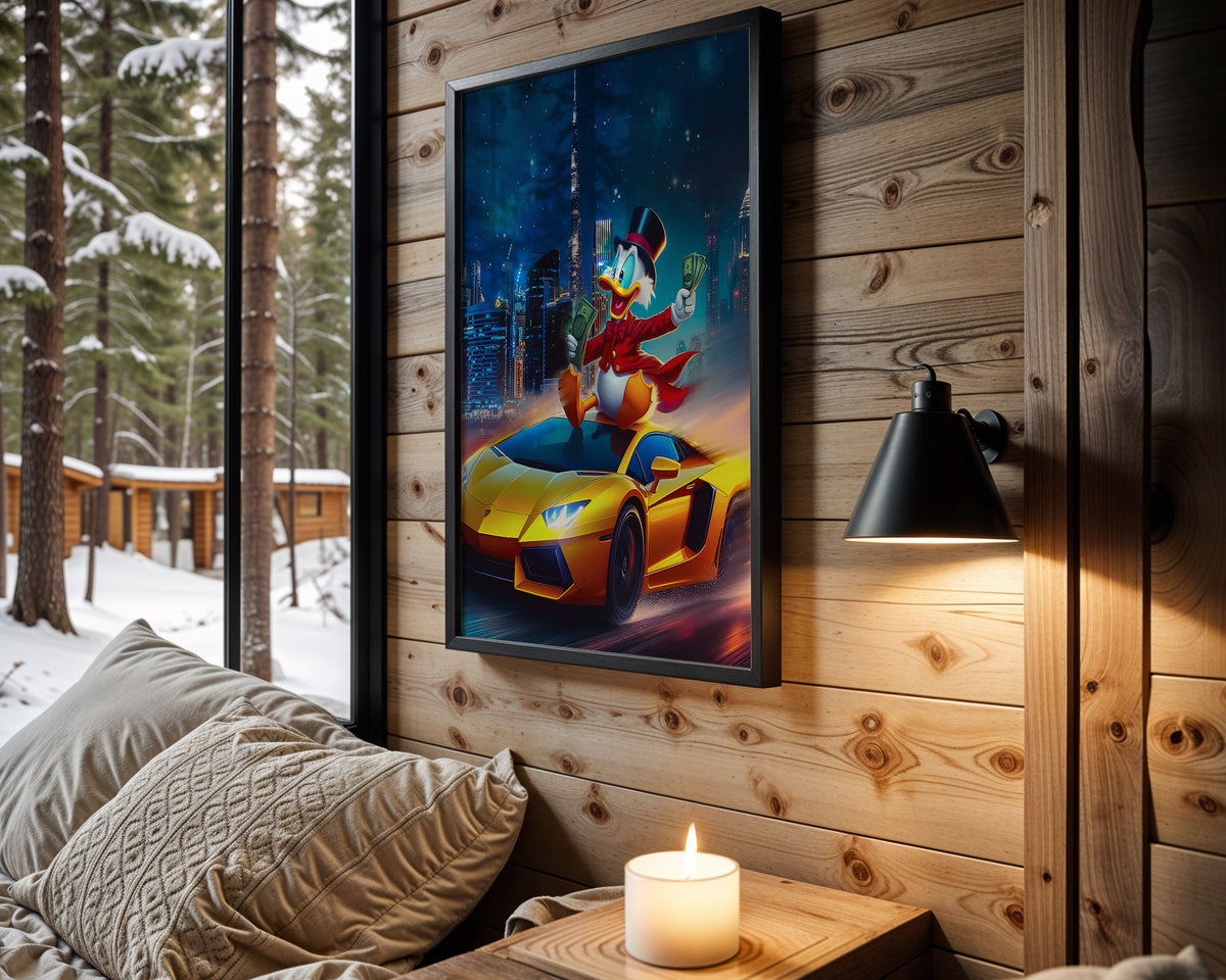 Scrooge Supercar Hustle wall art – main view