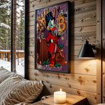 Scrooge Bitcoin Purple wall art – main view