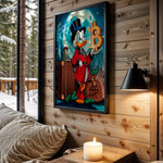 Scrooge Bitcoin Blue wall art – main view