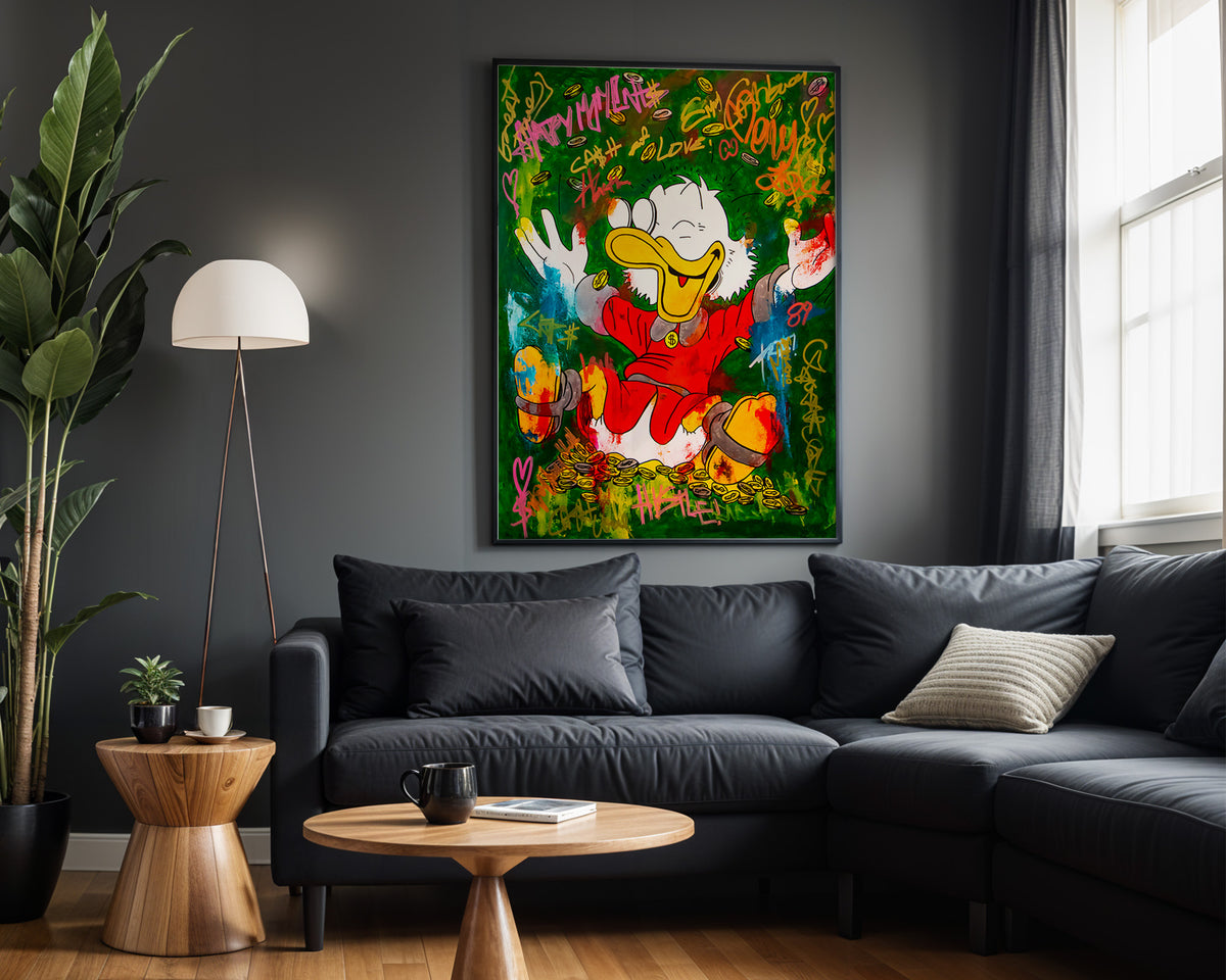 Donald Rich Life wall art – framed room view