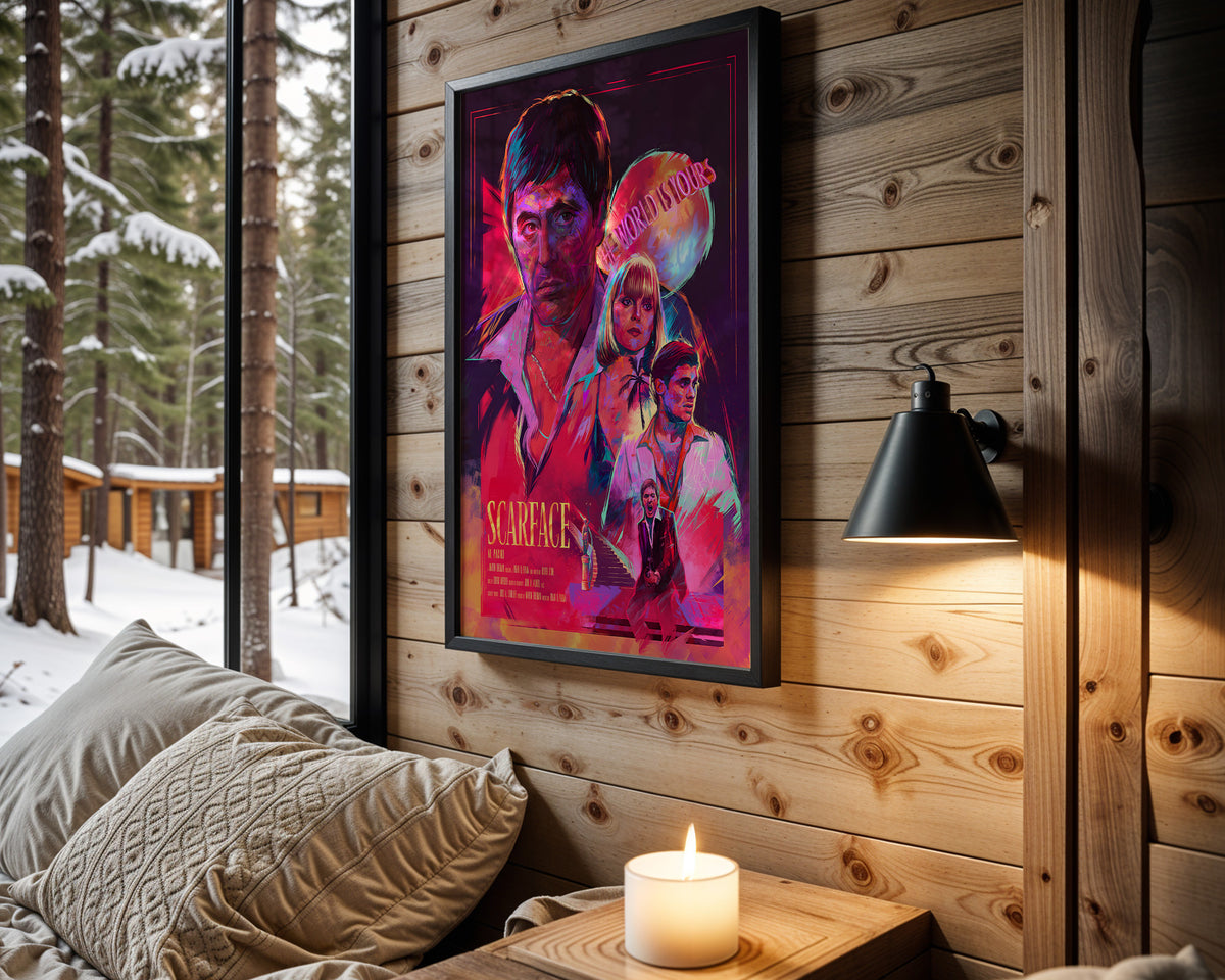 Tony Montana Neon Legacy wall art – main view
