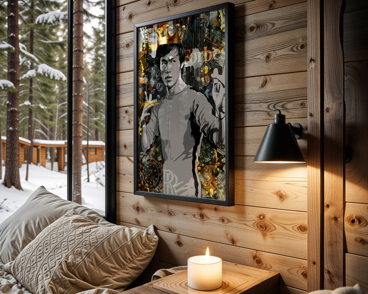 Bruce Lee Crowned Legend wall art – main view