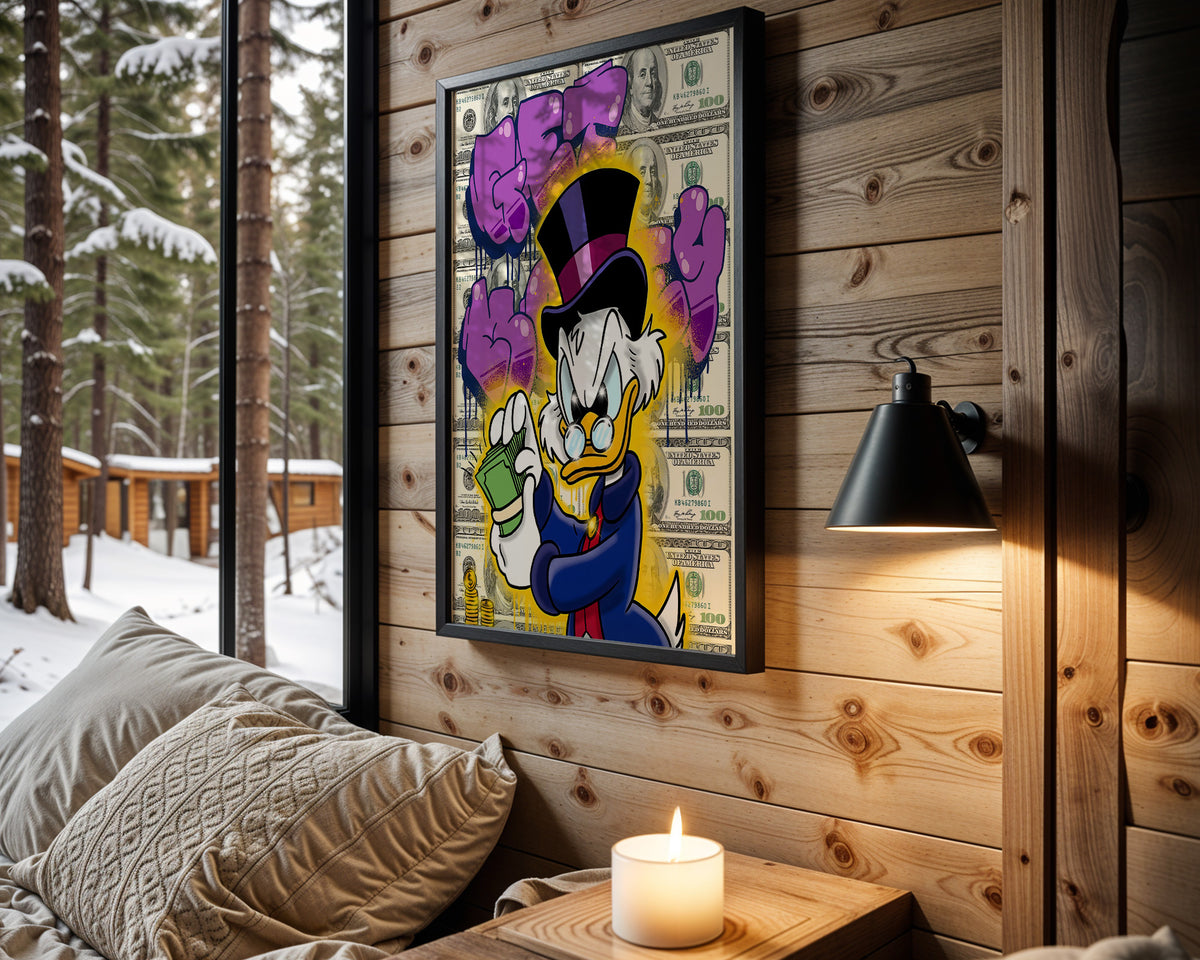 Scrooge Cash Count Purple wall art – main view