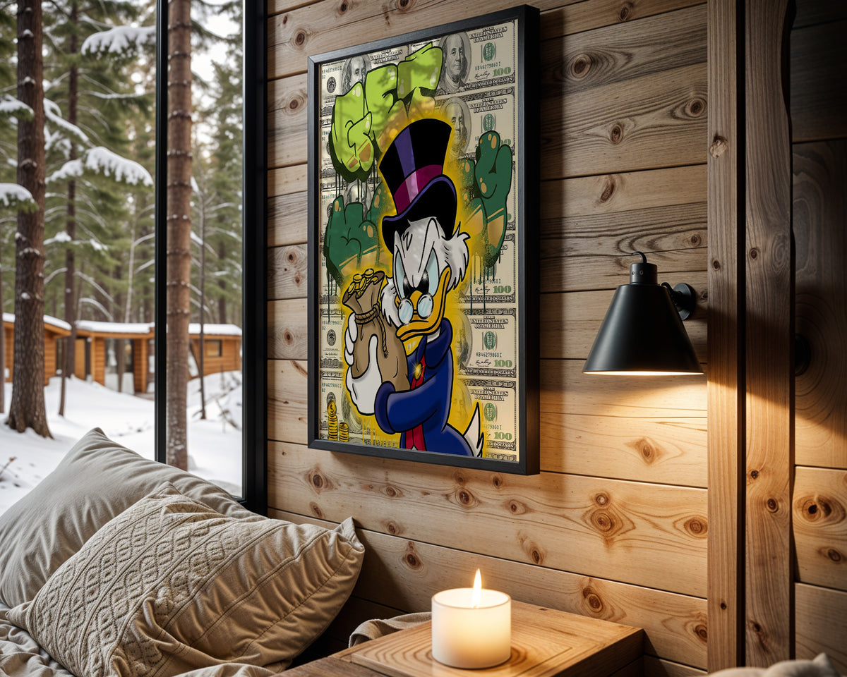 Scrooge Gold Bag Green wall art – main view
