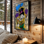 Scrooge Gold Bar Blue wall art – main view
