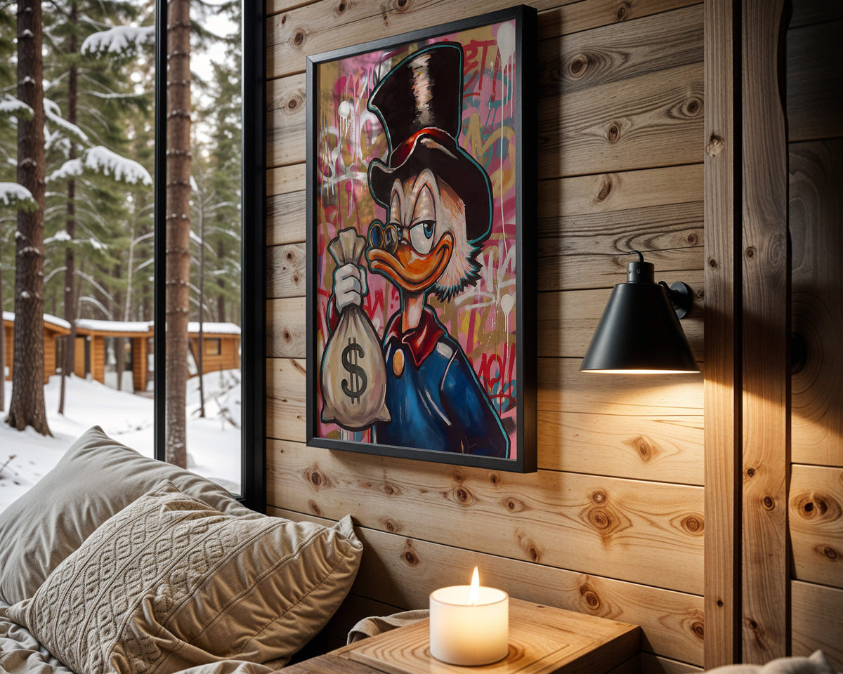 Scrooge Money Bag Pink wall art – main view