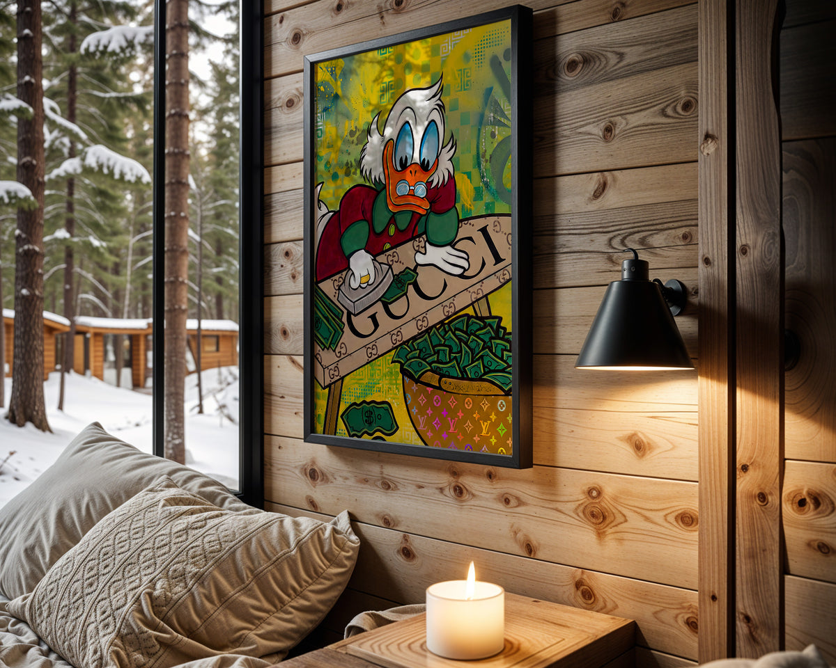 Scrooge Designer Cash wall art – main view