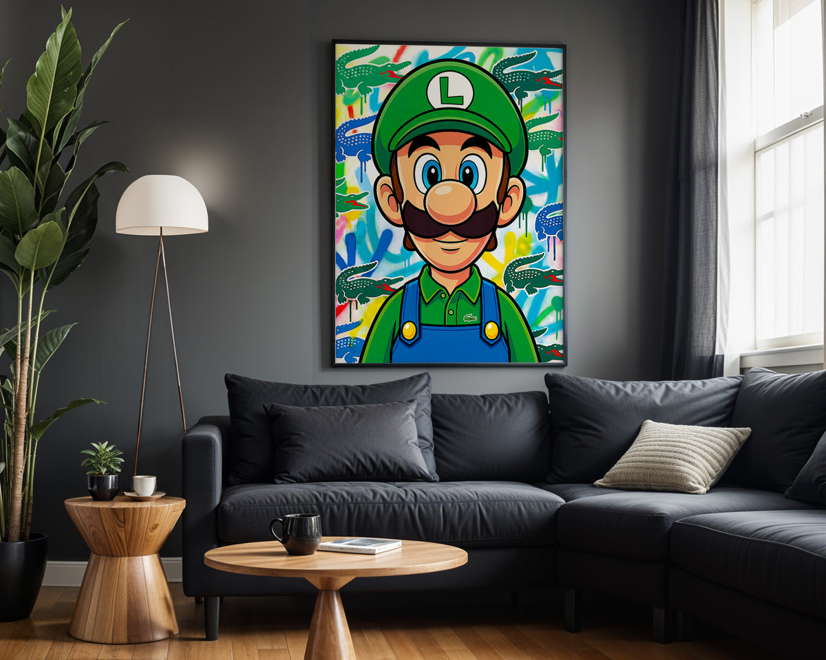 Luigi Street Luxe wall art – framed room view