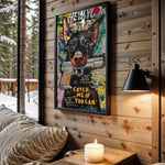 Catch Me If You Can wall art in cabin interior