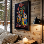 Chemical Garden wall art in cabin interior