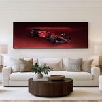 Chicane Panoramic Formula 1 Wall Art shown in a living room